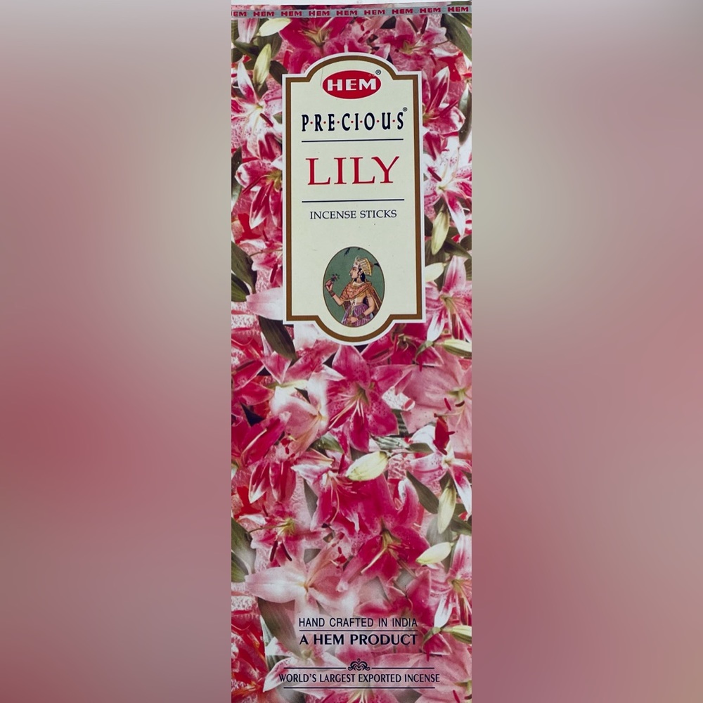 Hem Precious Lily Incense Sticks Handmade Natural Fragrance AGARBATTI 6x20 Pack